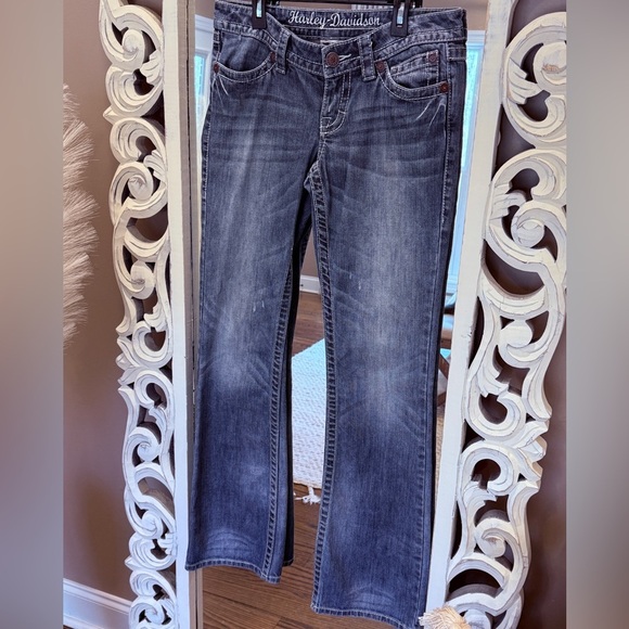 Harley-Davidson Denim - Women’s HARLEY DAVIDSON bootcut denim jeans- Size 4 TALL